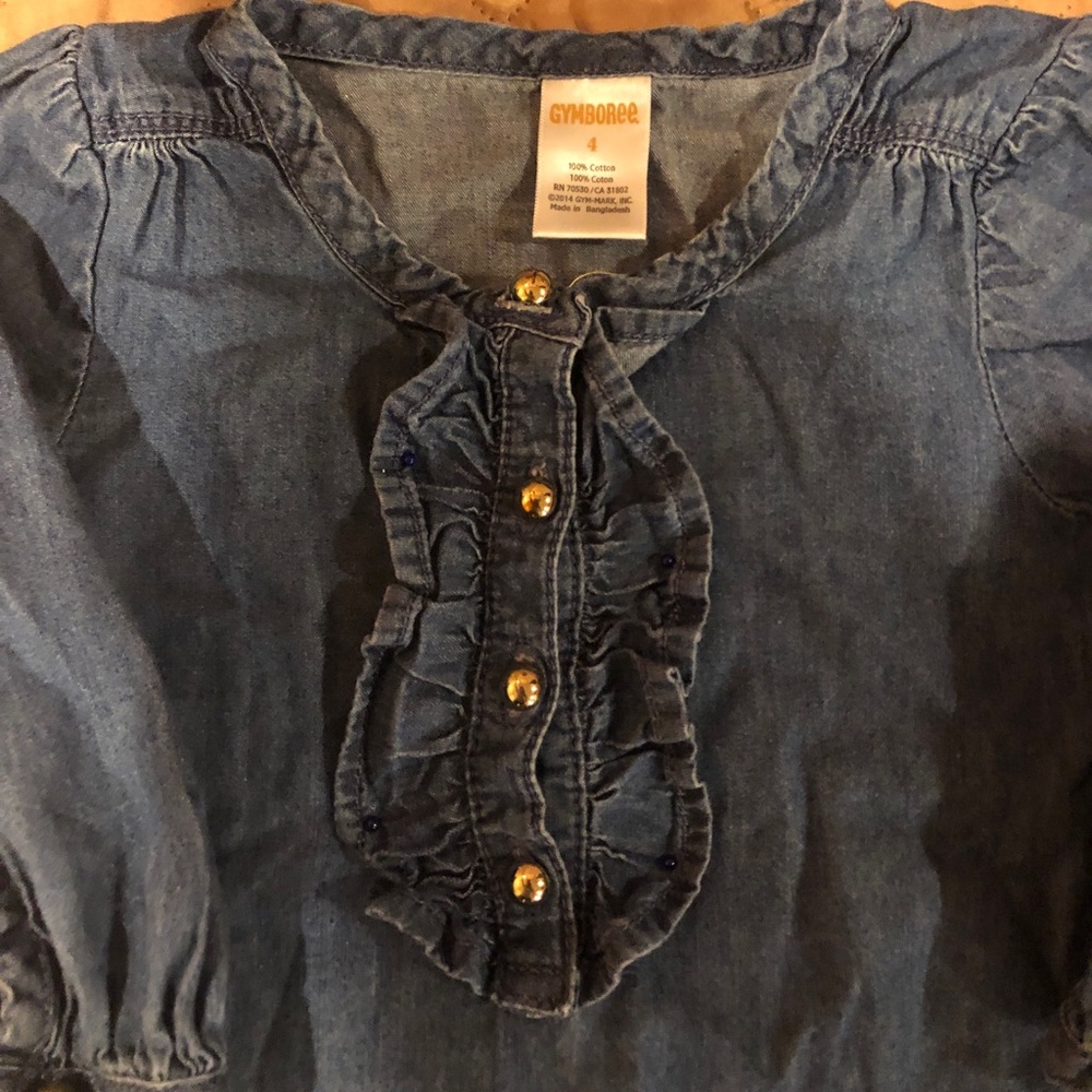 Gymboree Demin Ruffle Dress - Picture 3 of 4